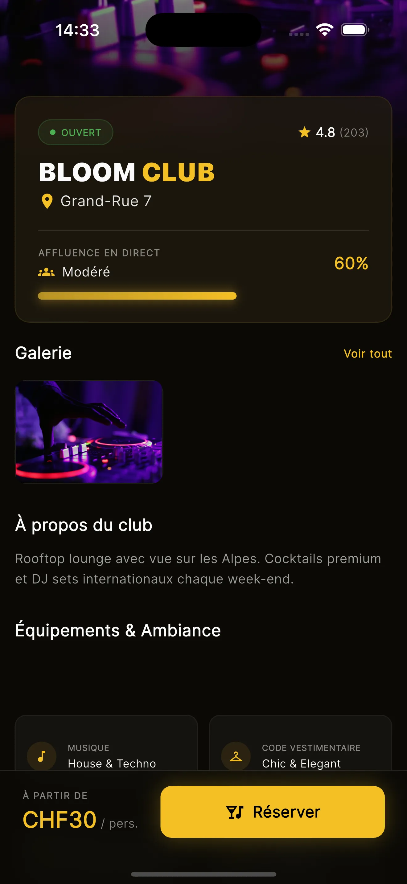 Détails du club - Bloom Club